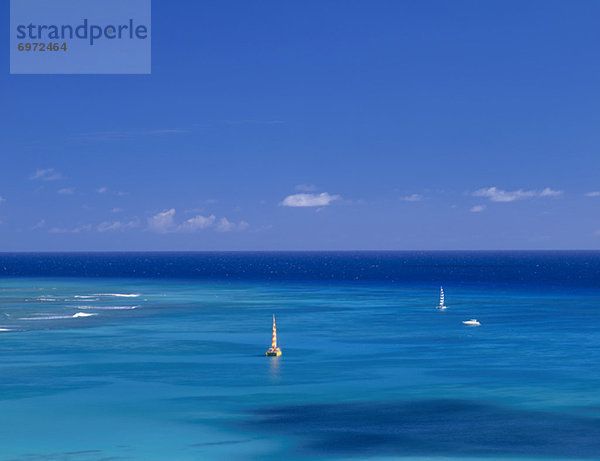 Küste  Meer  Yacht  blau  Waikiki