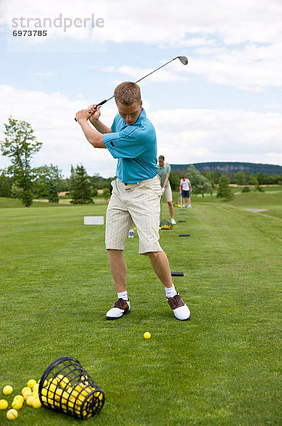 Man at Driving Range  Burlington  Ontario  Canada