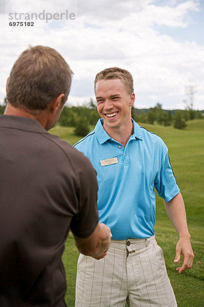 Mann  Golfsport  Golf  Kanada  Kurs  Ontario  schütteln