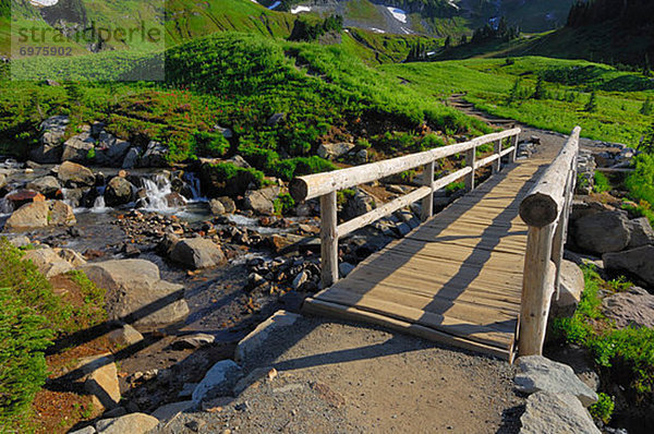 Fußgängerbrücke  Vereinigte Staaten von Amerika  USA  Mount Rainier Nationalpark