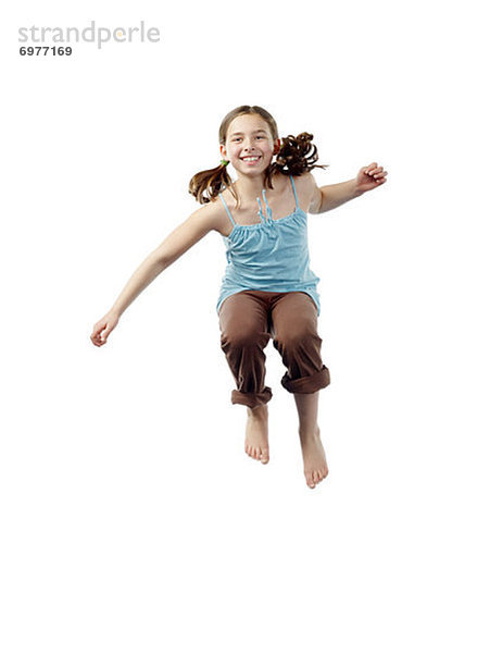 Portrait  springen  jung  Mädchen