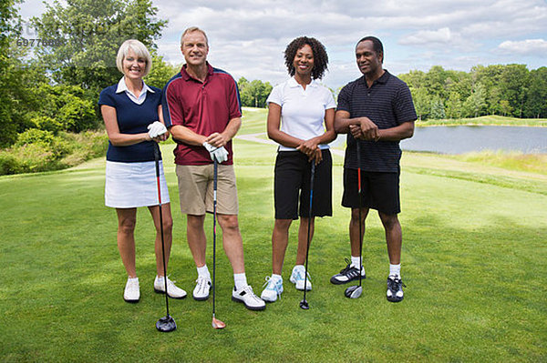 Gruppenporträt Golfspieler