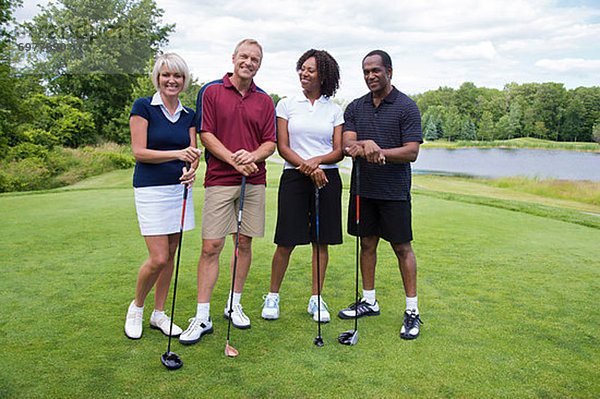 Gruppenporträt Golfspieler