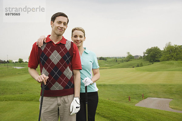 stehend  Portrait  Golfsport  Golf  Kurs