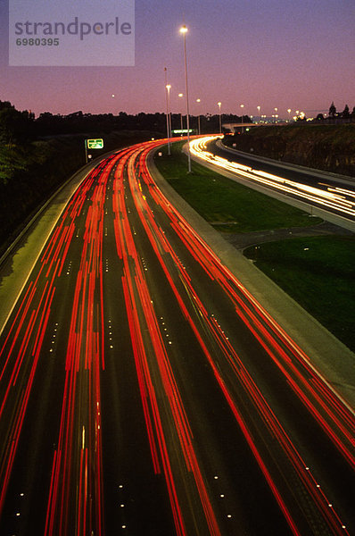 Sonnenuntergang  Australien  Autobahn  schwer  Melbourne  Straßenverkehr