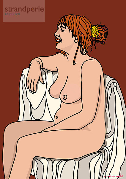 Frau  Illustration  nackt