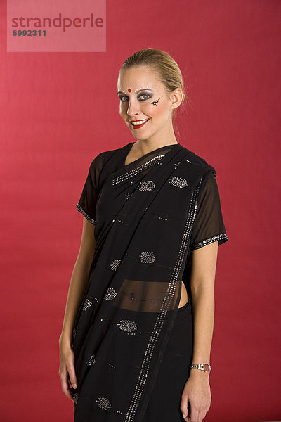 Portrait  Frau  Kleidung  Sari