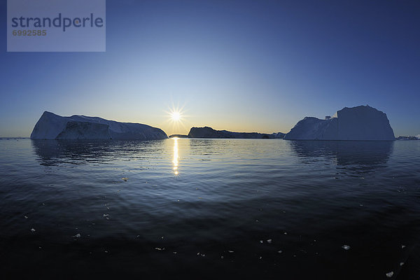 Eisberg  Sonnenuntergang  Bucht  Grönland  Ilulissat