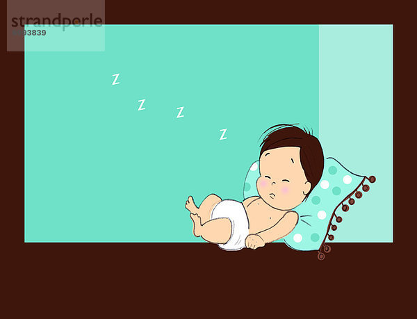 Illustration  schlafen  Baby