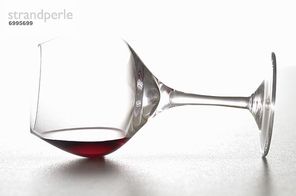 Glas Wein Seitenansicht