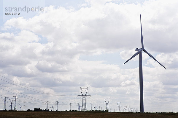 Windturbine Windrad Windräder Frankreich