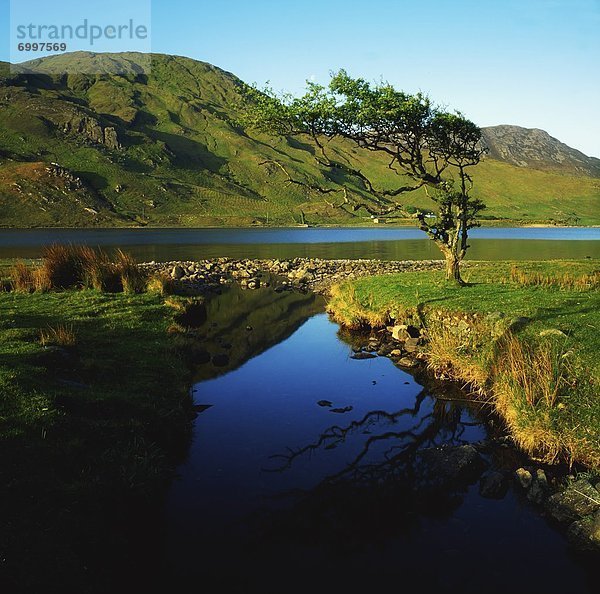 Co Galway  Kylemore Lough  Benbaun Mountain Connemara