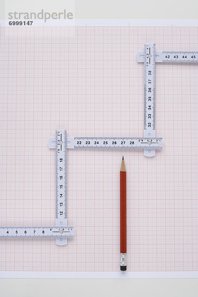 Folding Ruler  Pencil and Graph Paper