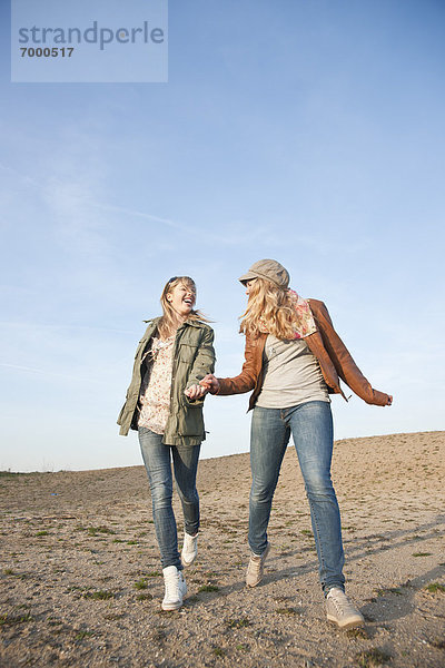 Teenagers Running