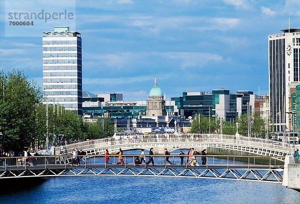 Dublin Hauptstadt Liffey Irland Millennium Bridge