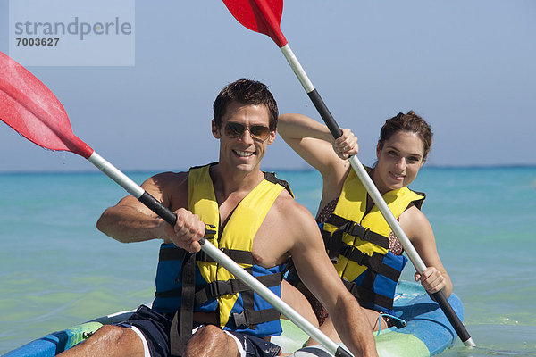 Couple Kayaking  Reef Playacar Resort and Spa  Playa del Carmen  Mexico