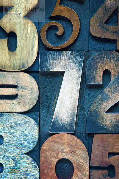 Wooden Letterpress Numbers