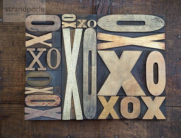 Letterpress Xs and Os