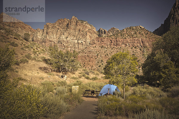 Vereinigte Staaten von Amerika  USA  Campingplatz  Zion Nationalpark  Utah