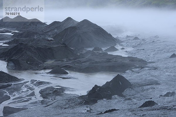 Fluss  Island  Vulkanlandschaft