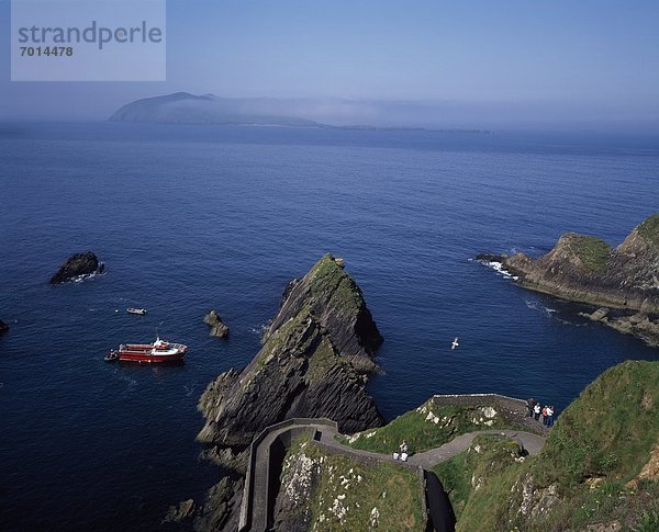 Hafen  Dunquin  Insel  groß  großes  großer  große  großen  Kerry County  Irland