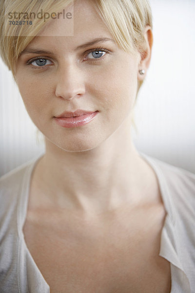 Portrait of young blond woman