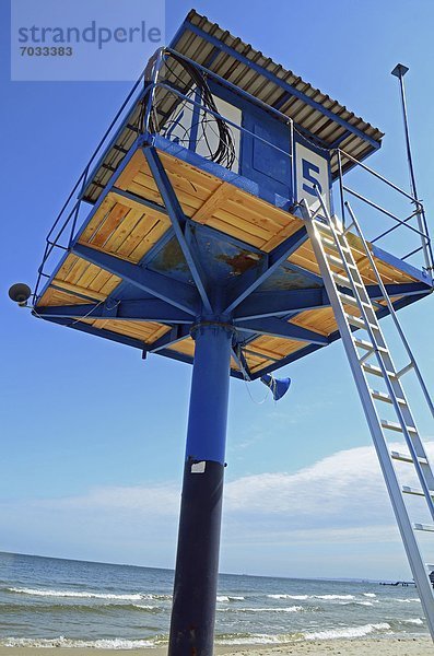 Strandwächterhaus am Strand von Heringsdorf  Usedom  Deutschland