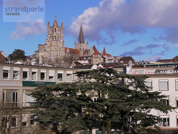 Stadt Kathedrale Lausanne alt Schweiz