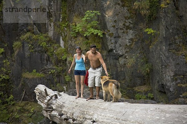 Couple Enjoying Quality Time  Elk Falls  British Columbia  Canada