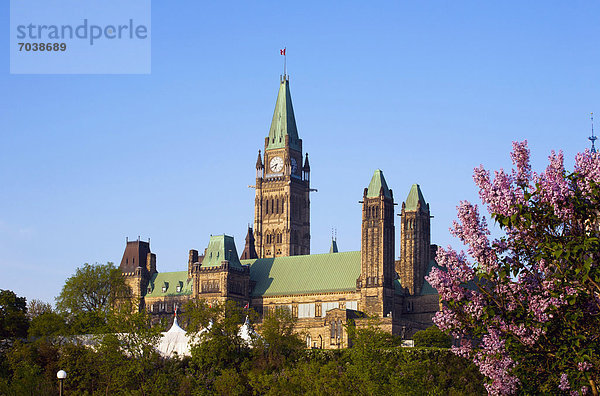 Gebäude des kanadischen Parlaments  Ottawa  Ontario  Kanada