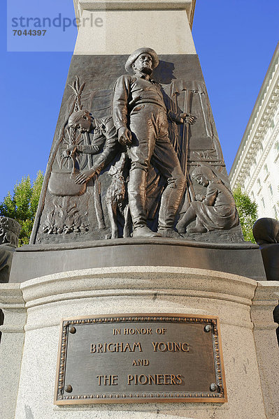 Denkmal Brigham Young und die Pioniere  Salt Lake City  Utah  USA