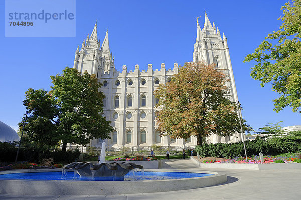 Salt Lake Tempel oder Kirche Jesu Christi der Heiligen der Letzten Tage  Mormonen-Tempel  Temple Square  Salt Lake City  Utah  USA