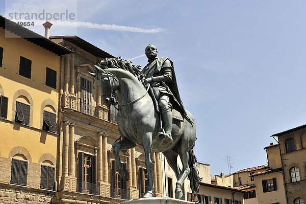 Bronzestatue Cosimo I. de Medici  Palazzo Vecchio  Florenz  Firenze  Toskana  Italien  Europa