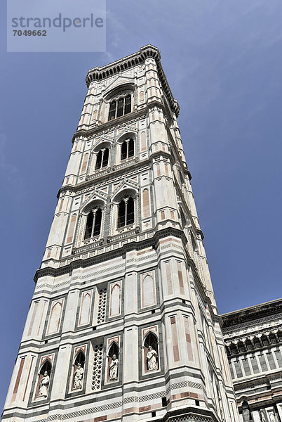 Campanile am Dom  Duomo Santa Maria del Fiore  Unesco Weltkulturerbe  Florenz  Toskana  Italien  Europa