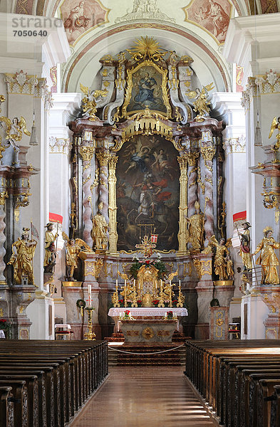 Pfarrkirche St. Georg  Ruhpolding  Chiemgau  Oberbayern  Bayern  Deutschland  Europa