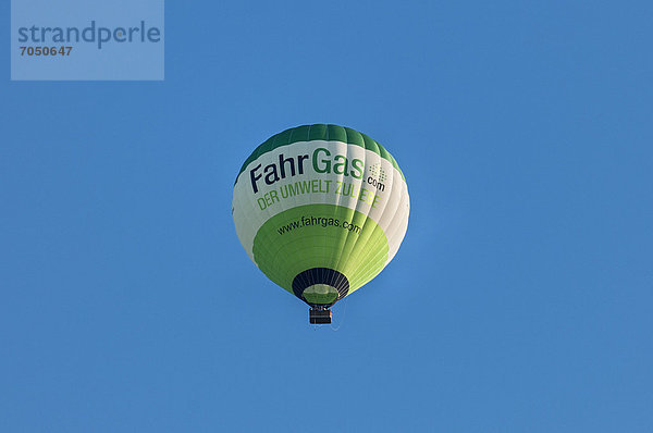 Heißluftballon der Fahrgas.com Initiative für die Umrüstung von PKW auf Gasbetrieb  Autogas