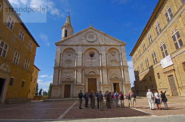 Kathedrale Santa Maria Assunta  Piazza Pio II  UNESCO-Weltkulturerbe  Pienza  Val d'Orcia  Provinz Siena  Toskana  Italien  Europa