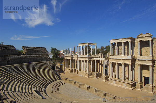 Römisches Theater  Merida  Provinz Badajoz  Extremadura  Spanien  Europa