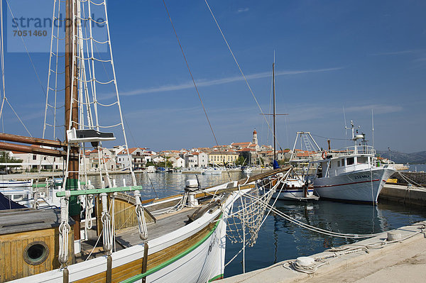 Segeln Hafen Europa Schiff Adriatisches Meer Adria Kroatien Dalmatien