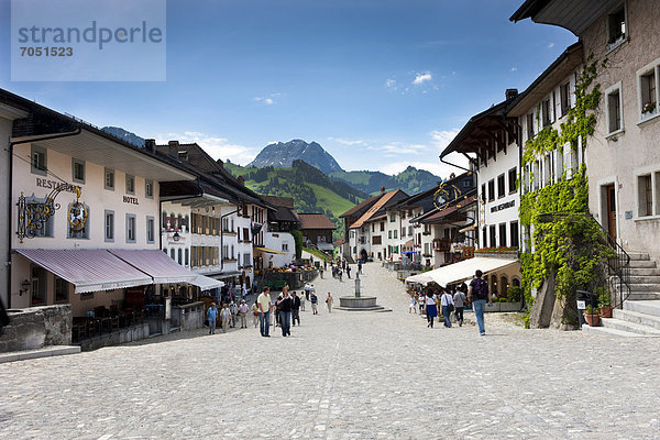 Mittelalter Europa Straße Dorf Schweiz