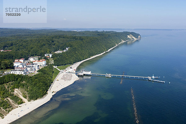 Luftaufnahme  Seebrücke Sellin  Insel Rügen  Mecklenburg-Vorpommern  Deutschland  Europa