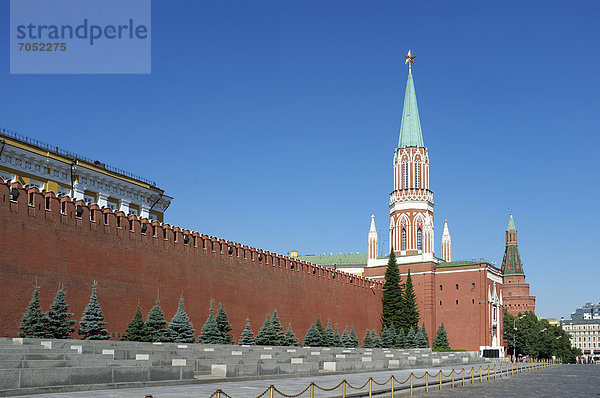Nikolausturm des Kreml  Moskau  Russland  Eurasien  Europa