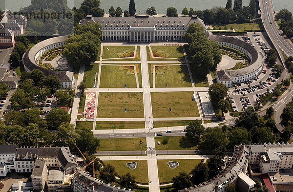 Luftbild  das Kurfürstliche Schloss  Koblenz  Rheinland-Pfalz  Deutschland  Europa