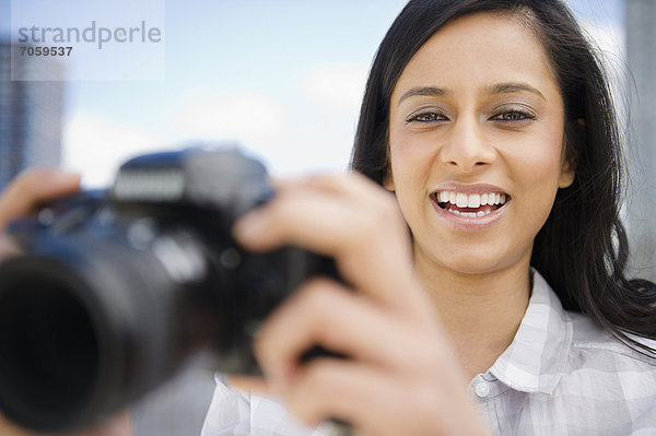 Frau  Fotografie  nehmen  mischen  Mixed