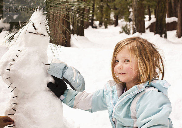 Europäer  Produktion  bizarr  Mädchen  Schneemann