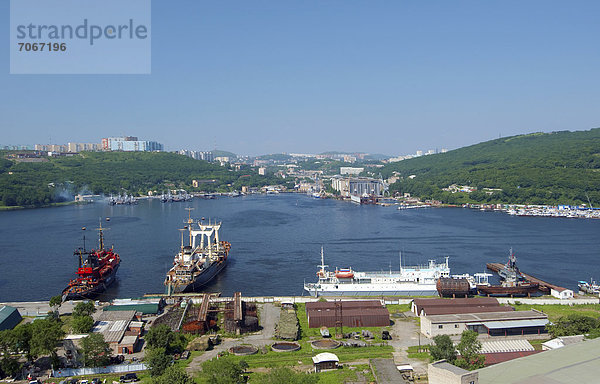 Hafen  Wladiwostok  Primorje Region  Russland  Asien