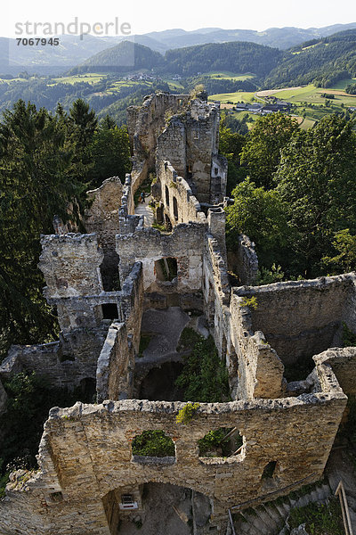 Burgruine Prandegg  Schönau im Mühlkreis  Mühlviertel  Oberösterreich  Österreich  Europa