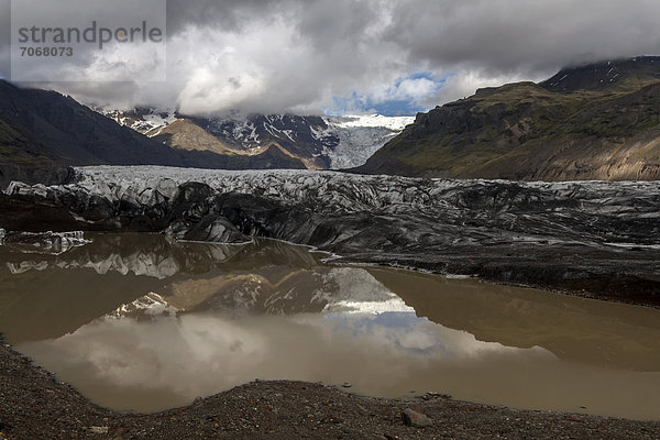 Gletscherzunge des Svinafellsjökull  Skaftafell  Vatnajökull  Südisland  Island  Europa