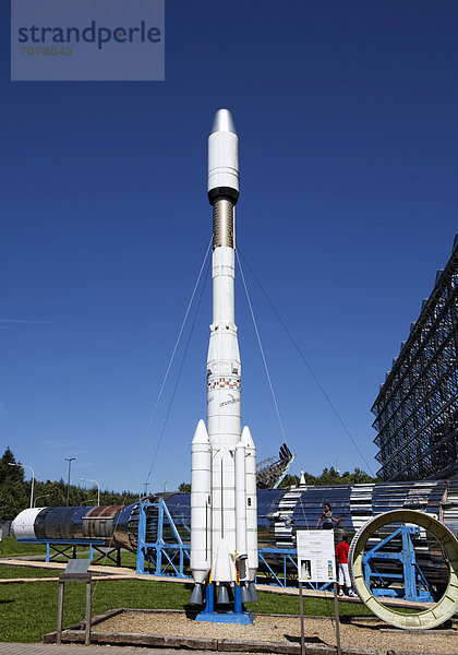 Modell der europäischen Trägerrakete Ariane 4  Europäische Weltraumorganisation  ESA  1990er-Jahre  Euro Space Center  Transinne  Belgien  Europa
