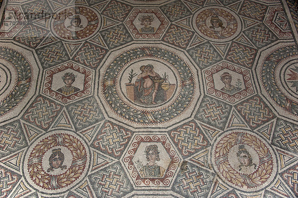 Mosaike  Villa Romana del Casale  Piazza Armerina  Provinz Enna  Sizilien  Italien  Europa